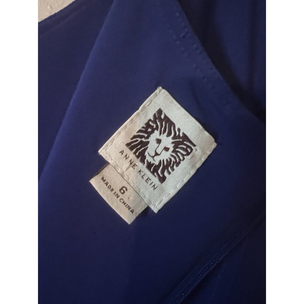 Ann Klein Royal Blue Fit Flare Dress Size 6 Women's Knee Length Quality NWOT - Picture 4 of 7